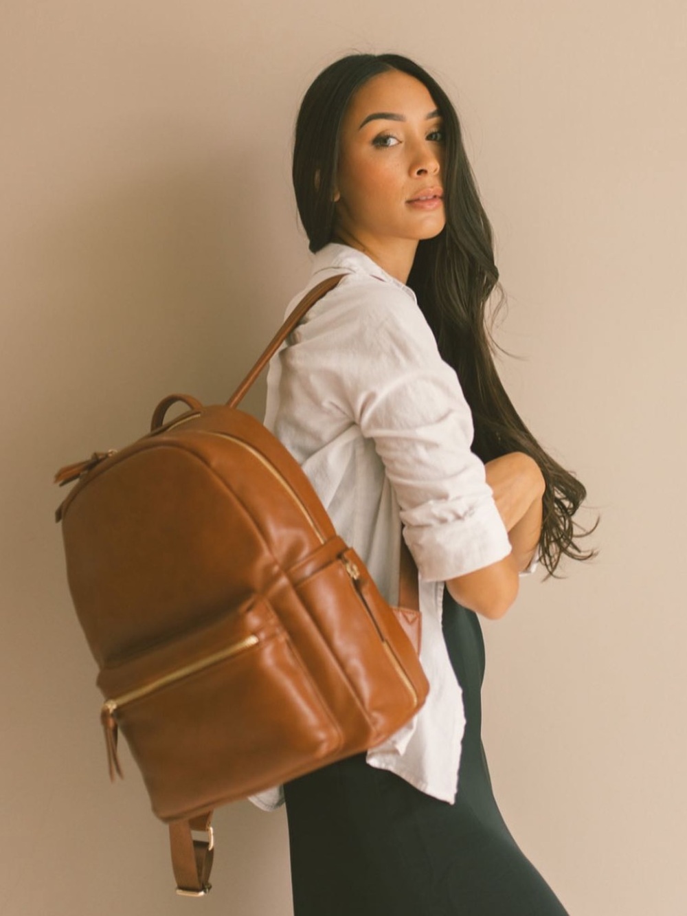 Maedn “All Day” Diaper Backpack in Brown